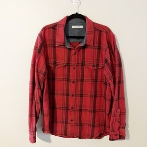 Outerknown red/black plaid blanket shirt men's xxl